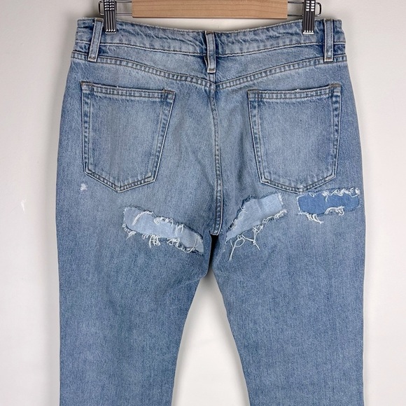Frame | The Low Boot Low Rise Bootcut Distressed Patch Jeans | 28 - Picture 10 of 15